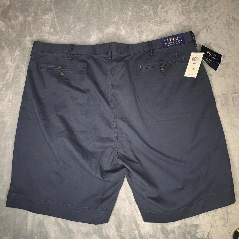 Polo Ralph Lauren Mens 48B Shorts Blue Chino Stretch Cotton Twill Casual Preppy